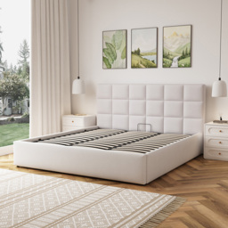 Artemis Home Richwood Super King Size Beige Linen Upholstered Ottoman Bed - Wilko - thumbnail 3