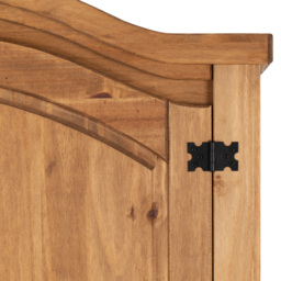 Seconique Corona 4 Door Distressed Waxed Pine Wardrobe - Brown - Wilko - thumbnail 6