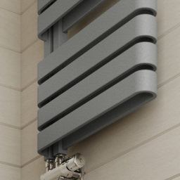 Terma Warp S Salt n Pepper Heated Towel Rail 2605 BTU 1110 x 500mm - Size: 111 x 50 x 11.2cm - Grey - Wilko - thumbnail 7