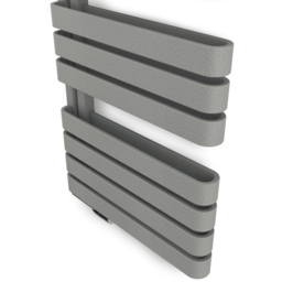 Terma Warp S Salt n Pepper Heated Towel Rail 2605 BTU 1110 x 500mm - Size: 111 x 50 x 11.2cm - Grey - Wilko - thumbnail 6