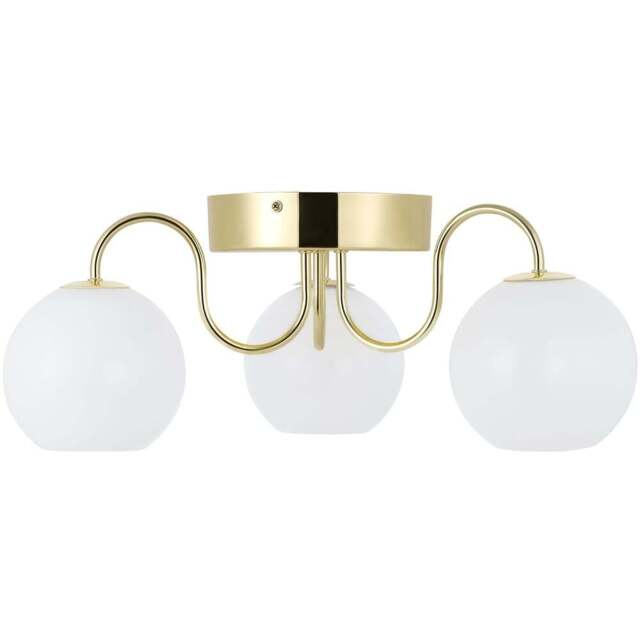 Nordlux Franca Brass Ceiling Light - Size: 18 x 46.2 x 46.2cm - Gold - Wilko - image 1