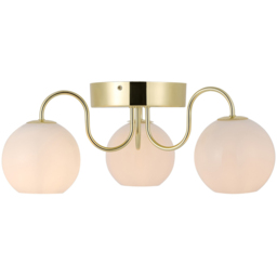 Nordlux Franca Brass Ceiling Light - Size: 18 x 46.2 x 46.2cm - Gold - Wilko - thumbnail 5