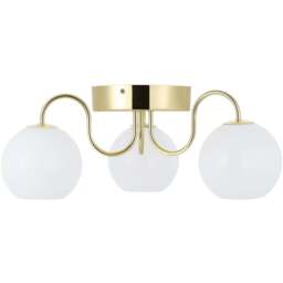 Nordlux Franca Brass Ceiling Light - Size: 18 x 46.2 x 46.2cm - Gold - Wilko