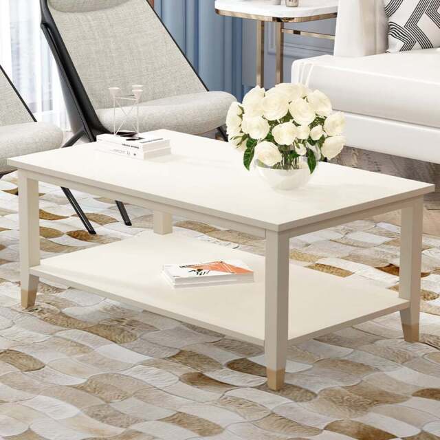 Palazzi White Coffee Table - Size: 56 x 100 x  45cm - Wilko - image 1