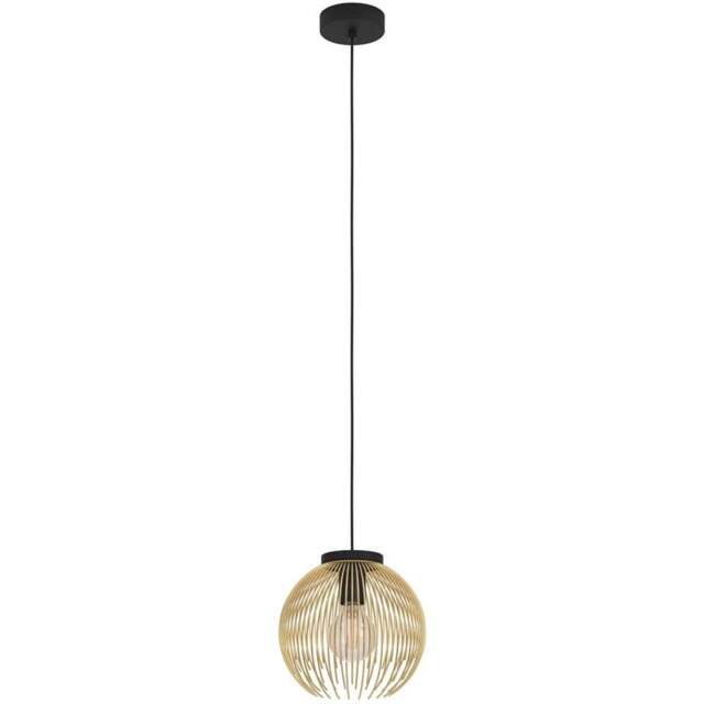 EGLO Venezuela Gold and Black Pendant Light - Size: 23.5 x 23.5 x 110.0cm - Wilko - image 1
