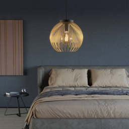EGLO Venezuela Gold and Black Pendant Light - Size: 23.5 x 23.5 x 110.0cm - Wilko - thumbnail 3