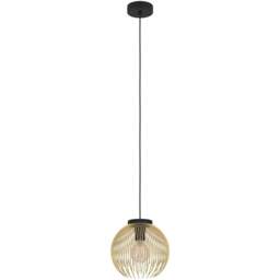 EGLO Venezuela Gold and Black Pendant Light - Size: 23.5 x 23.5 x 110.0cm - Wilko
