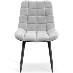 Furniture Online Nova Set of 2 Grey Velvet Padded Seat Dining Chair - Wilko - thumbnail 4