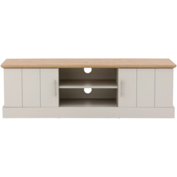 GFW Kendal 2 Door 2 Shelf Grey Large TV Unit - Size: 39 x 150 x 48cm - Wilko - thumbnail 5