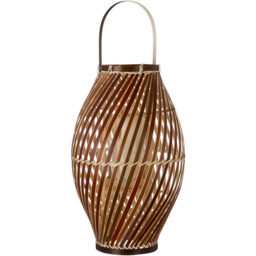 Premier Housewares Hanoi Natural Bamboo Lantern - Size: 25 x 25 x 41cm - Brown - Wilko - thumbnail 4