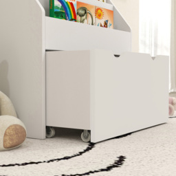 AIYAPLAY Single Drawer 3 Shelf White Kids Bookshelf - Wilko - thumbnail 4