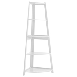 Living and Home 5 Shelf Wooden Ladder Corner Bookshelf - Brown - Wilko - thumbnail 5