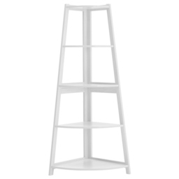 Living and Home 5 Shelf Wooden Ladder Corner Bookshelf - Brown - Wilko - thumbnail 3