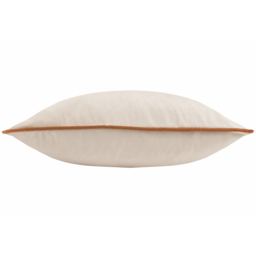 Paoletti Meridian Ecru Ginger Velvet Cushion - Size: 55 x 55 cm - Multi - Wilko - thumbnail 4