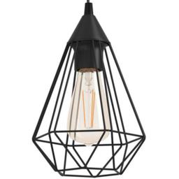 EGLO Tarbes Black Geo Pendant Light - Size: 17.5 x 17.5 x 110.0cm - Wilko - thumbnail 4
