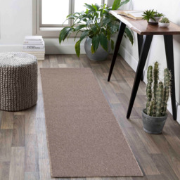 Desire Rugs Simple Dark Beige Low Pile Felt Backing Tufted Rug 220 x 60cm - Size: 60 x 220cm - Gold - Wilko - thumbnail 3
