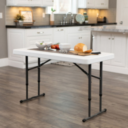 Lifetime Products Height Adjustable Commercial Table - Size: 91.4 x 121.9 x 61cm - White - Wilko - thumbnail 7