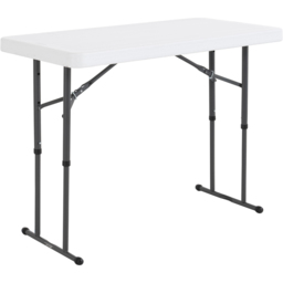 Lifetime Products Height Adjustable Commercial Table - Size: 91.4 x 121.9 x 61cm - White - Wilko - thumbnail 3