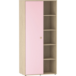 Junior Vida Neptune Single Door Pink and Oak Wardrobe - Wilko - thumbnail 3