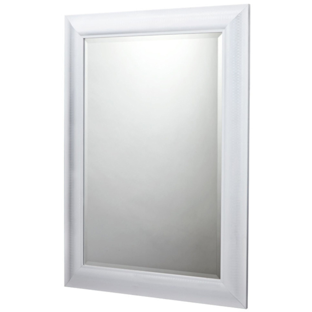Yearn White Textured Wall Mirror 92 x 67cm - Wilko - image 1