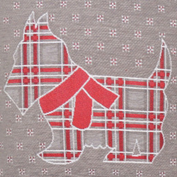Velosso Chenille Scottie Dog Filled Cushion 43 x 43cm 2 Pack - Grey - Wilko - thumbnail 3