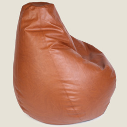 Kaikoo Tan Faux Leather Tear Drop Bean Bag - Brown - Wilko - thumbnail 5