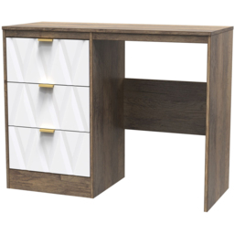 Crowndale Las Vegas 3 Drawer Matt White and Vintage Oak Dressing Table - Wilko - thumbnail 3