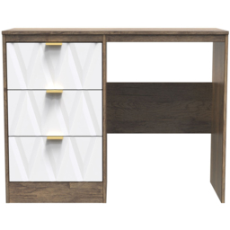 Crowndale Las Vegas 3 Drawer Matt White and Vintage Oak Dressing Table - Wilko - thumbnail 4
