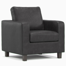 Monroe Black PU Leather Armchair - Size: Single - Wilko - thumbnail 3