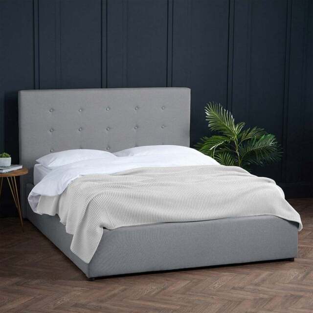 LPD Furniture Lucca King Size Grey Bed Frame - LPD Home - Wilko - image 1