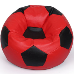 Kaikoo Red and Black Football Beanbag - Size: 70 x 70 x 70cm - Wilko - thumbnail 3