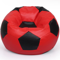 Kaikoo Red and Black Football Beanbag - Size: 70 x 70 x 70cm - Wilko - thumbnail 4