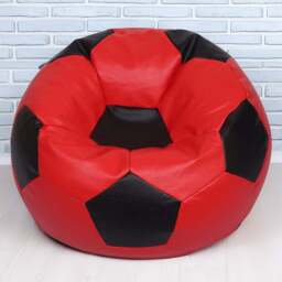 Kaikoo Red and Black Football Beanbag - Size: 70 x 70 x 70cm - Wilko
