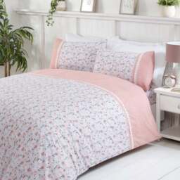 Rapport Home Penelope King Size Blush Duvet Set - Pink - Wilko - thumbnail 1