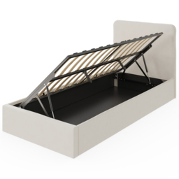 GFW Chiswick Single Natural Ottoman Bed - Cream - Wilko - thumbnail 4