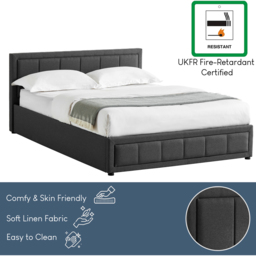 Vida Designs Vanita King Size Dark Grey Ottoman Bed - Wilko - thumbnail 7