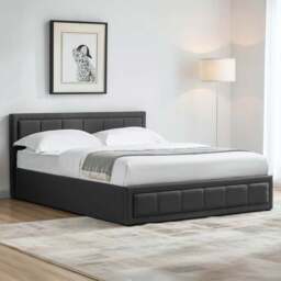 Vida Designs Vanita King Size Dark Grey Ottoman Bed - Wilko - thumbnail 1