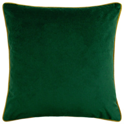 furn. Forest Fauna Emerald and Gold Stag Velvet Piped Cushion - Size: 50 x 50 cm - Multi - Wilko - thumbnail 4