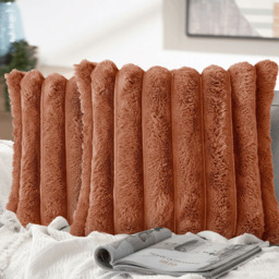 Velosso Orange Chunky Cord Cushion Cover 43 x 43cm - Wilko - thumbnail 3