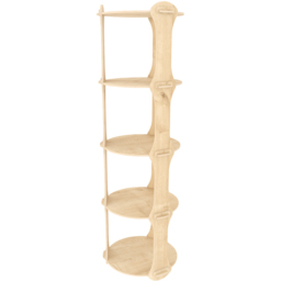 Decorotika Yuvar 5 Shelf Oak Bookcase - Size: 138 x 41.7 x 38.6cm - Brown - Wilko - thumbnail 4