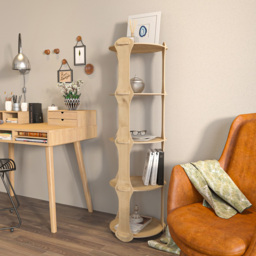 Decorotika Yuvar 5 Shelf Oak Bookcase - Size: 138 x 41.7 x 38.6cm - Brown - Wilko - thumbnail 6