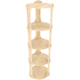 Decorotika Yuvar 5 Shelf Oak Bookcase - Size: 138 x 41.7 x 38.6cm - Brown - Wilko - thumbnail 3