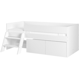 Flair Logan White Low Sleeper Bed with Storage and Moveable Ladder - Size: 79.3 x 124 x 195.6cm - Wilko - thumbnail 3