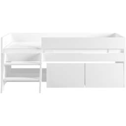 Flair Logan White Low Sleeper Bed with Storage and Moveable Ladder - Size: 79.3 x 124 x 195.6cm - Wilko - thumbnail 4