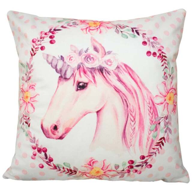 Velosso Unicorn Pink Filled Cushion 43 x 43cm 2 Pack - Multi - Wilko - image 1