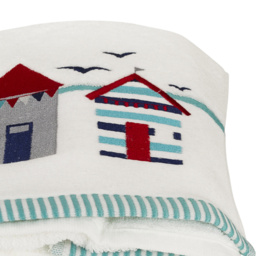 Bellissimo Beach Hut Turkish Cotton Green Towels Set of 6 - Size: 70 x 120cm - White - Wilko - thumbnail 4