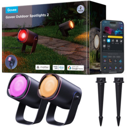 Govee RGBICWW LED Smart Spotlight 2 Pack - Size: 11.9 x 30.6 x 20.8cm - Multi - Wilko - thumbnail 4