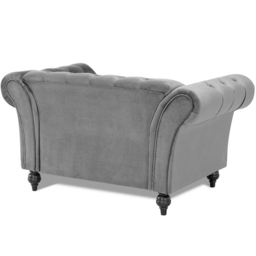Home Detail Mayfair Grey Velvet Curved Sofa Chair - Size: Single - Wilko - thumbnail 6