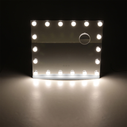 Living and Home White Rectangular Hollywood LED Metal Vanity Mirror with 10X Magnification - Size: 48.5 x 58 x 12cm - Wilko - thumbnail 3