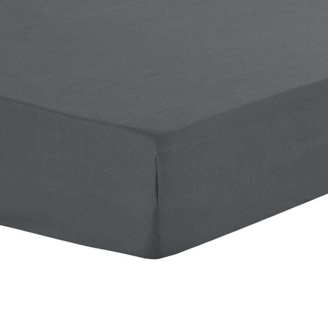 Divante 180Tc Cotton Fitted Sheet  - Charcoal/Superking - Size: Super King - Wilko - image 1